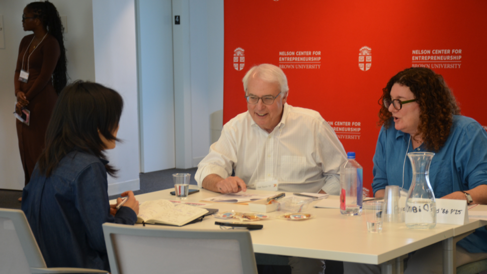 Alumni mentoring student entrepreneur