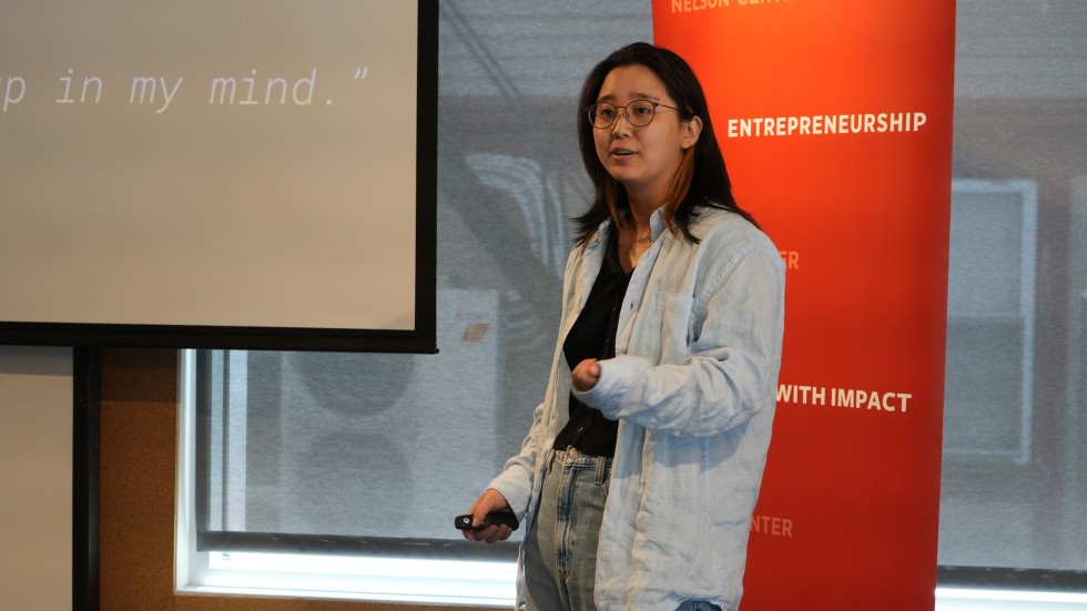 B-Lab student giving presentation